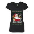 thumbnail image 2 of Wild Bobby Buon Natale, Italian Santa Claus, Funny, Italian American Humor Sweater | Holiday Women Junior Fit V-Neck Tee, 2 of 5