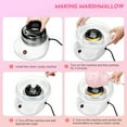 thumbnail image 5 of Cotton Candy Machine, 400W Portable Electric Heating Cotton Candy Maker with 10 Marshmallow Sticks for Birthday Family Party, White, 5 of 7