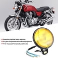 thumbnail image 4 of Motorcycle Head Light Motorcycle Accessory Vintage Retro Style Headlight Universal Motorcycle Headlamp Motorbike Modification AccessoryBlack Shell, Yellow Glass, 4 of 8