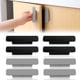 thumbnail image 5 of Injueey 8 Uds ABS ayudante de manija de estilo moderno para puertas correderas y ventanas fácil instalación estructura fuerte Decoración del hogar Gris+Negro, 5 of 6