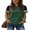 1#48-GREEN, variant on Women T Shirts Stripe Short Sleeve Comfy Tops for Women Loose Fit Summer Tshirts Chic Green Tee Plus Size Top 2024