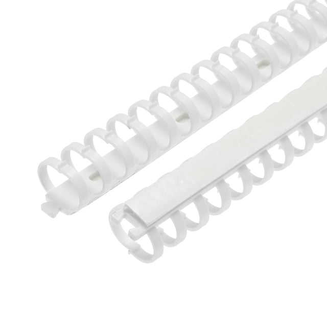 Unique Bargains 2pcs 20' Cable Raceway 20mm Cord Cover Hider Cable Management with Self Adhesive, Buckle & Scale, White