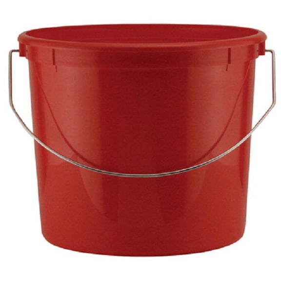 Leaktite 005Q55RD024 5 Quart Red Heavy Duty Plastic Paint Pail - Quantity of 3