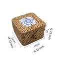 thumbnail image 1 of mmirethe Rattan Storage Basket Modern Replacement Braided Odorless Bedroom Living Room Sundries Remote Control Bucket Organizer Type 8, 1 of 6
