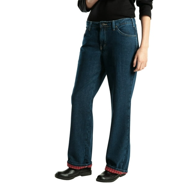 relaxed fit flannel lined work pants