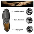 thumbnail image 3 of Men's Casual Loafers Breathable Non-slip Driving Shoes Comfortable Walking Shoes Business Leather Shoes Black 7.5 US, 3 of 7