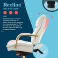 thumbnail image 6 of La-Z-Boy Sonata Executive MidBack Office Chair Bonded Leather White and Gold, 6 of 8