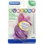 The First Years 2 Pack GumDrop Infant Pacifier, Pink/Purple Discontinued by Manufacturer