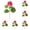 A, variant on Artificial Begonia Geranium Flowers Set of 6 11.23 Inch, Floral for Wedding Home Decor and Photography Prop, Realistic Silk Flower Arrangement, Artificial Decor, Red