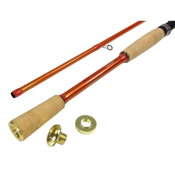 "Carrot Stix Center Pin Spinning 13 MEDIUM Wild Orange Salmon Steelhead Float Rod"