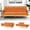 Orange, variant on FamiTOP Velvet Sofa Bed w/Adjustable Armrests & Backrests, Modern Convertible Sleeper Sofa, Tufted Futon Sofa for Bedroom, Living Room, Apartment, Orange