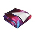 thumbnail image 5 of Sci-fi Neon Design Throw Blanket, Super Soft Anti-Pilling Flannel Bed Blankets, 80"x60", 5 of 8