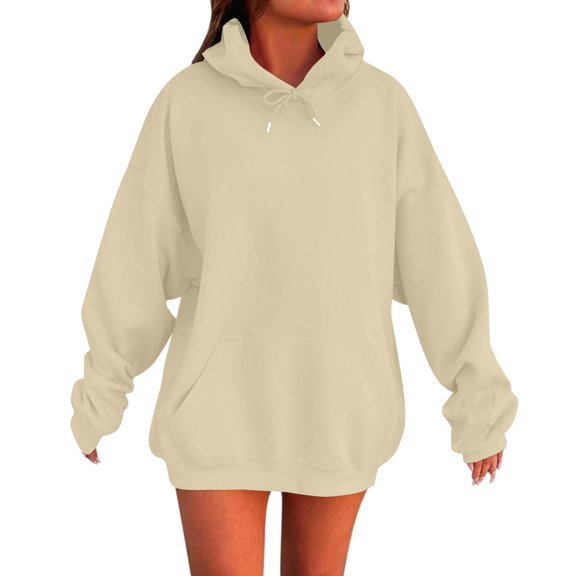 Womens Oversized Hoodies Cute Sweatshirts Fleece Hooded Pullover Tops Sweaters Casual Comfy Fashion Outfits Clothes,M