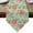 Blue, variant on Turquoise Flowers Table Runner Linen Burlap Table Runner 36 Inches Small Country Vintage Chic Flowers Vines Dresser Scarves for Kitchen Island Coffee Dining Room Party Wedding Holiday Decor 13"x36"