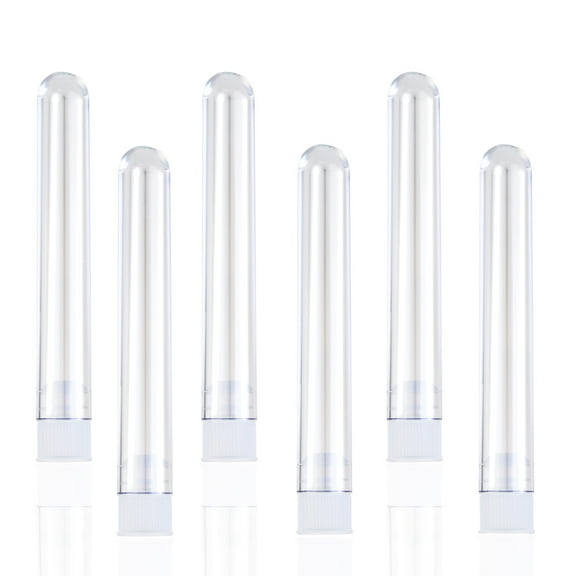 Aloha 25pcs 5ml Plastic Sample Test Tubes Gift Tubes with Caps (Transparent)