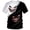 Black White, variant on Men's Yin Yang Horror Anime T-Shirt Dual Grinning Faces with 3D Teeth Dark Art & Creepy Smile Illustration Gothic Streetwear Tee
