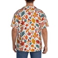 thumbnail image 3 of Yiaed Colorful Maple Leaves Print Mens Casual Wrinkle Free Shirts Short Sleeve Button Down Summer Stretch Dress Shirt-Large, 3 of 5