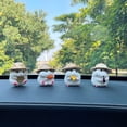 thumbnail image 7 of Yvsxxv 4 Pcs Grey Cute Hamster Car Dashboard Figurines & Knick-Knacks Straw Hat Ornament for Auto Interior, 7 of 7