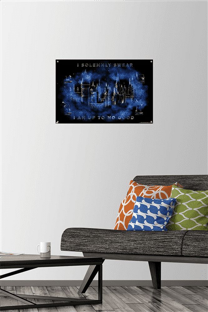 Harry Potter - Hogwarts Castle Magic Wall Poster with Pushpins, 14.725" x 22.375"