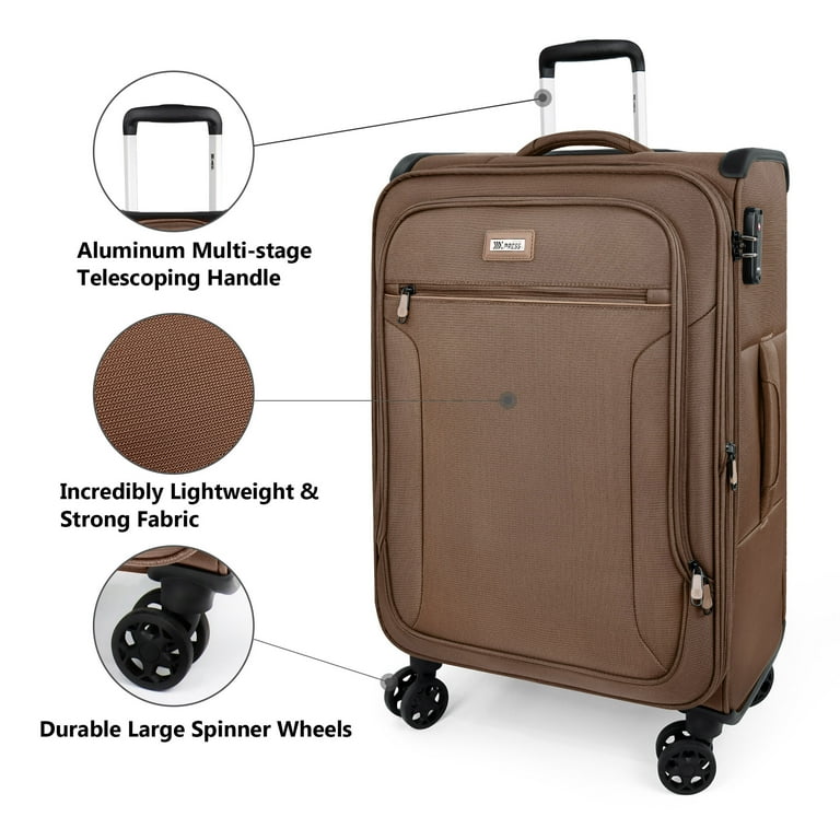 28 Inch Large Softside Checked Luggage,Expandable Soft Shell