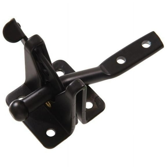 Hardware Essentials 851365 Steel Security Bar Cd-Univ Gate Latch Black