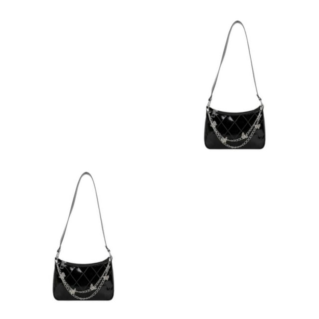 Guardoinrt Sac à Main à la Mode et Polyvalent Sacs à Main Compacts et Portables Robustes et Durables pour les Femmes Cadeaux Noir 2Set