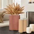 thumbnail image 2 of LuxenHome 2-Piece Brown Ceramic Fluted Vase Set, 2 of 6