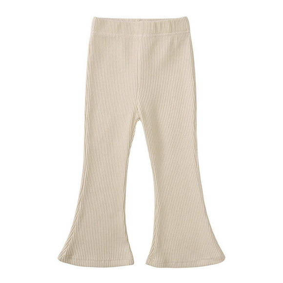 KVPLBQFD Comfy Pants Girls Pants Size 8 Jogger Pants Kick Flare Pants Cute Girls Clothes Pre Teen Clothes Toddler Clothes Girl, Beige 2-3 Years