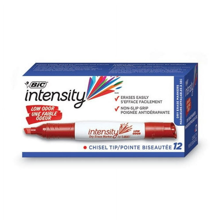Intensity Low Odor Chisel Tip Dry Erase Marker, Extra-Broad Bullet Tip, Red, Dozen Intensity Low Odor Chisel Tip Dry Erase Marker, Extra-Broad Bullet Tip, Red, Dozen
