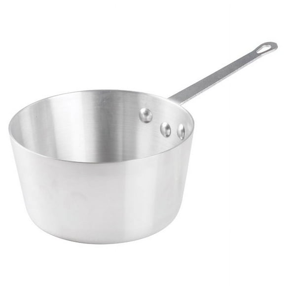 Winco ASP-1 1 qt Aluminum Saucepan w/ Solid Metal Handle