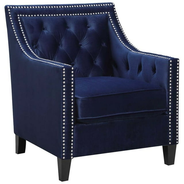 Picket House Furnishings Teagan Accent Arm Chair in Navy Fabric