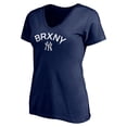 thumbnail image 2 of Women's Navy New York Yankees Core BRXNY V-Neck T-Shirt, 2 of 3