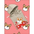 thumbnail image 3 of Corgi Pup In Big Red Mug Hoodie Women -Image by Shutterstock, Female Medium, 3 of 4