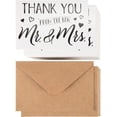 thumbnail image 1 of Wedding Thank You Cards - 120-Pack Thank You from The New Mr. and Mrs. Greeting Card, Bulk Thank You Note Cards and Kraft Envelopes Stationery Set, 4 x 6 Inches, 1 of 5