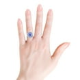 thumbnail image 5 of ANGARA Natural Cushion 1.6 ct Tanzanite Cocktail Ring in 14K White Gold for Women (Size-8x6mm) | December Birthstone, Anniversary, Jewelry Gift for Women | Natural Tanzanite Ring, 5 of 10