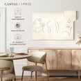 thumbnail image 5 of Elephant Stock One Line Woman Wall Art - Horizontal Canvas Wall Art - Living Room Wall Decor - People Canvas - Beige And White Decor - 51" x 34", 5 of 8