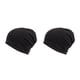 thumbnail image 2 of Qarigey Apilable Beanie Bonnet Caps Seasonal Casual Headwear Térmico De moda Ajustable Sombrero de punto Negro Negro 2piezas, 2 of 6
