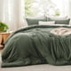 thumbnail image 2 of Juego de edredón Bedsure Super King Plus 326 x 305 cm, color verde oscuro, 2 of 8
