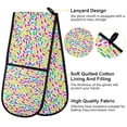 thumbnail image 4 of Dailycode Double Sided Oven Mitt with Loop Heat Resistant Kitchen Long Potholders 7" x 35" Sprinkles, 4 of 6