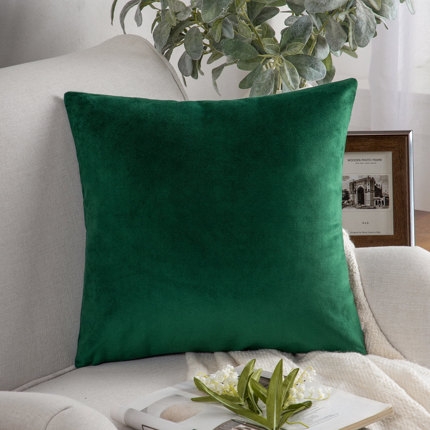 phantoscope soft silky velvet series decorative throw pillow