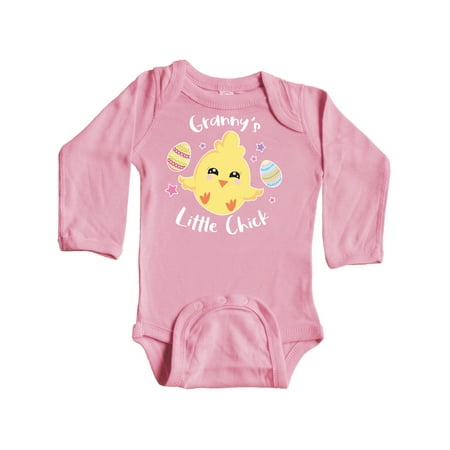 

Inktastic Happy Easter Granny s Little Chick Gift Baby Girl Long Sleeve Bodysuit