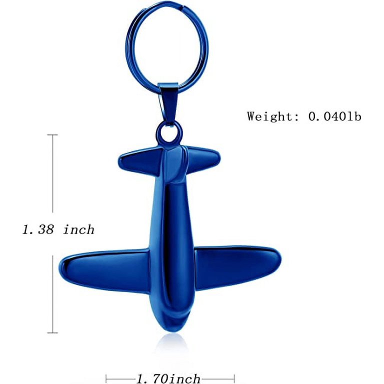 Airplane Cremation Keychain for Ashes Always In My Heart Urn