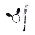 thumbnail image 3 of Juego de orejas y cola de cebra, aro para el pelo, juego de roles, diadema de animales para fiesta temática, regalos de cumpleaños, baile de máscaras Yuyangstore  Cola de disfraz, 3 of 8