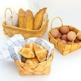 thumbnail image 5 of Tablescape Decor Bread Basket 1pc Storage Basket to Weave Wooden Egg Basket Handheld Woven Basket Wood Storage Racks, 5 of 8