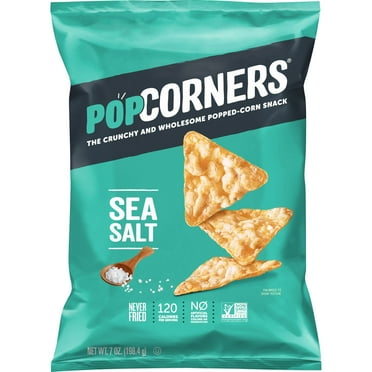 Popcorners Sea Salt Popped Corn Snacks, 7 oz Bag
