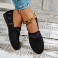 thumbnail image 5 of Miluxas Women’s Breathable Knit Slip On Flat Loafers Lightweight Comfort Non-Slip Soft Sole Casual Walking Penny Boat Shoes Black 9.5(43), 5 of 8