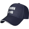 thumbnail image 2 of Hat John 3:16 Believer-Christian Faith Baseball Cap Men Cowboy hat Women Trucker Hat Golf Dad Cap Fishing hat Black, 2 of 8