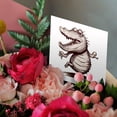 thumbnail image 3 of 3drose, Cool Funny Cute Alligator Dancing Gator Nature Satire, 12 Greeting Cards with Envelopes, 3 of 7