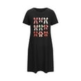 thumbnail image 5 of Tnhcen Pyjama Polyvalent Grande Taille Soie de Lait Robe Courte Double Face Col Rond Été Imprimé Mignon Polyester Spandex P-2TG pour Dormir/se Détendre, 5 of 5