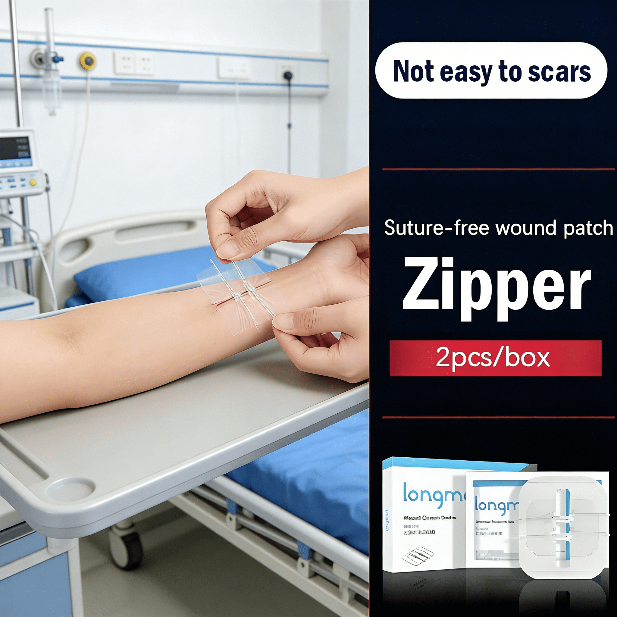 XIRQI 2026 New Painless Suture Adhesive Wound Closure Wound Aid Patch Fast Hemostatic for Home,Travel,Sports,Outdoor,Emergency